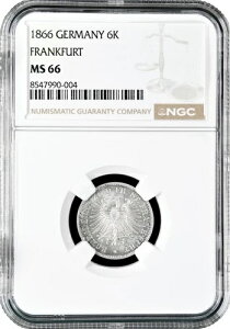 �t�����N�t���g 6 �N���C�c�@�[ 1866�ANGC MS66�A�u�t�����N�t���g���R�s�s (1807 - 1866)�v