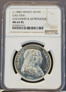 1880�N �t�����X �⃁�_�� GAD-3436 �L���f�o�[�g���E���g���S�e NGC MS 65 PL �g�b�v�|�b�v