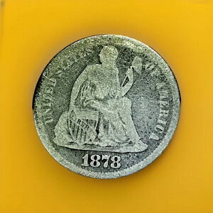 1878 CC Below Seated Silver Liberty Dime 10 �Z���g VG+ �ڍ� �󏭂ȓ��t!