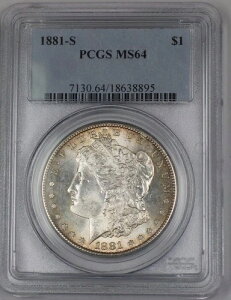 1881-S �č������K����� 1�h���d�� PCGS MS-64 �y���g�[���i�ǍD�j BR1 M