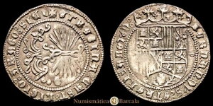 Reyes Cat?licos 1 Real (3,36 gramosg) (1474-1504) Oi_ (Cal-360)B (oEeBX^