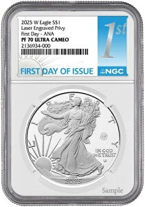 2025-W (PF70) v[t AJ Vo[ C[O ~ LASER vCx[g ~ $1 NGC  - ANA