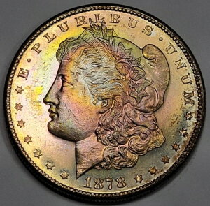 1878�N S ���[�K�� �V���o�[ �_���[ $1 �����X�^�[ ���C���{�[�g�[�� �n�C�O���[�h Wow *J939
