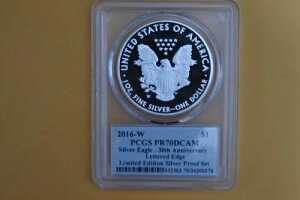 2016�N W �V���o�[�C�[�O�� ����Ńv���[�t�Z�b�g PCGS PR70DCAM