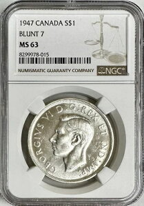 1947�N �J�i�_ 1�h����� �W���[�W6�� NGC MS63 �u�����g7 ���s���� 65,595��