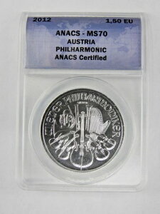 2012N 1.5[ 1IX  tBn[jbN ANACS F MS 70 999 Ag I[XgA