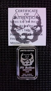 �s�b�g�E�u���I���̃C�[�g�E�U�E���b�`�V���[�Y ���b�`���b�`�V�`���[ 1�g���C�I���X .999 ����