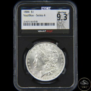 1884年モルガン・ダラー NGCX 9.3 ボールトボックス シリーズ4 ブラックコア 過去と現在が出会う