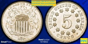 MS-62- 1867NV[hjbPAȂ- ANACS-ʃRC