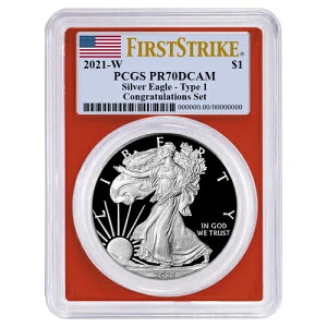 2021-W �v���[�t $1 �^�C�v 1 �A�����J�� �V���o�[ �C�[�O�� �R���O���e�[�V���� �Z�b�g PCGS PR70DCA...