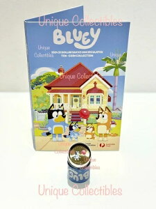 Bluey 2024 �R�C�� �J���[�R�C�� 10 x $1 UNC �J���ς݃`���[�u&�t�H���_�[�Z�b�g�t��