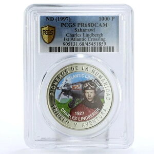 �T�n���E�B 1000�y�Z�^ 1st �A�g�����e�B�b�N �N���b�V���O �����h�o�[�O PR68 PCGS CuNi �R�C�� 1997