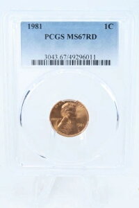 1981-P PCGS MS67RD �����J�[���L�O�Z���g �r�W�l�X�X�g���C�N 1C