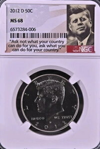 2012-D 50Zg PlfB n[t_[ NGC MS 68 JFKuAsk Notvx