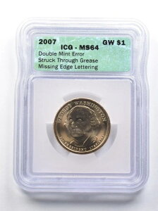 MS64 2007NVg哝̋LOd $1 DBL GbWђʃG[ ICG *8359