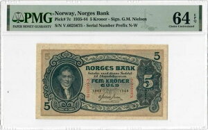 �m���E�F�[ 5�N���[�l 1935-44�APMG 64 EPQ�A�u�m���E�F�[��s�v �s�b�N�ԍ� 7c