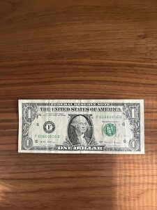 =+ 606660606 ファンシーシリアル番号米国紙幣真のバイナリ1ドル紙幣