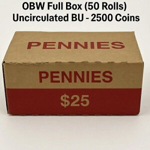 ?? 未開封フルボックス - 50ロール - 2025 リンカーン 1セント - 未流通 - エラー/バラエティハント ??