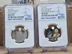 2023N p 50yX X^[EH[Y R2-D2 & C-3PO 2̃Zbg NGC MS69 DPL FR jEG