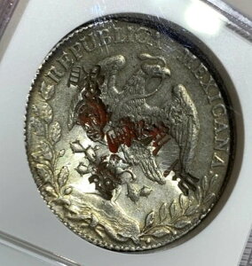 1879年 MO MH メキシコ 8レアル銀貨 中国の刻印入り NGC 鑑定済み