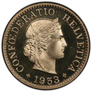 1953-B �X�C�X 5 ���b�y�� �X�y�V�����R�C�� - PCGS SP 68 - KM #26 - TOP POP