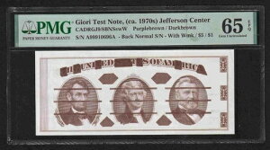 GIORI USA 1970�N�� �e�X�g�m�[�g PMG 65 EPQ GEM UNC �p�[�v��/�_�[�N�u���E�� ���������� REV S/N