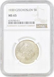 �`�F�R�X���o�L�A 5�R���i 1930�N NGC MS65�A�u��ꋤ�a���i1919-1938�j�v �g�b�v�|�b�v 2/0