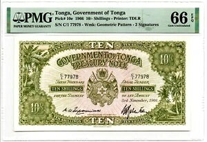 gK: gK{ 10 VO 1966 N 11  3  Pick 10e PMG Gem Unc. 66 EPQ.
