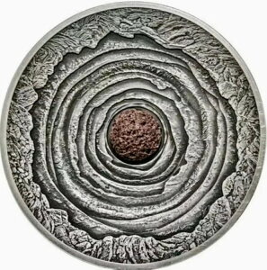 ニウエ 2014年 火山エルタ・アレ 2オンス 銀貨 2ドル 高浮き彫り 凹面溶岩