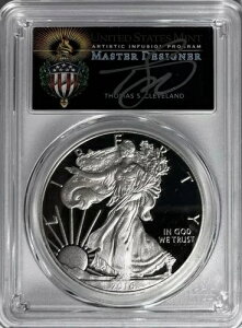 2016 �V���o�[�C�[�O�� PCGS PR70 �������� CELEVLAND- MERCANTI �f�U�C�� �A�C�e�� # NHA