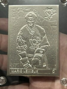 1993 Topps Highland Mint Mario Lemieux 1985 4.25�g���C�I���X �V���o�[�J�[�h �P�[�X����