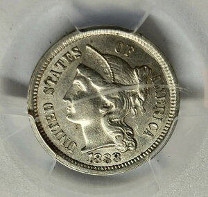`CX 1888 3 Zg jbP 3CN AU55 PCGS GSAiʂ̔!!!