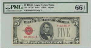 1928E 5�h�� �@��ʉ� FR#1530 PMG 66 Gem EPQ HA�u���b�N