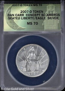 2007-D �_���E�J�[ �V���o�[ 50 �A�����X �V�[�e�b�h ���o�e�B �R���Z�v�g �g�[�N�� ANACS MS 70
