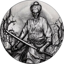 2024年 カメルーン ゾンビファイド サムライ 2オンス シルバー アンティーク UV コイン UVライト付き #A022