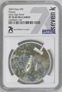 7k Metals Hippos Split Views 2023 �p���I 1�I���X .999 �V���o�[ UC PF70 NGC 2022 ����