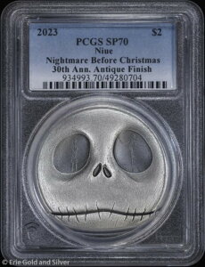 2023�N �j�E�G 2�h�� 1�I���X �V���o�[ �A���e�B�[�N �i�C�g���A�[�E�r�t�H�A�E�N���X�}�X 30���N PCGS SP 70