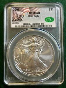 2008 $1 AJ Vo[ C[O CAC MS70 EhWFEbL MTC胉x