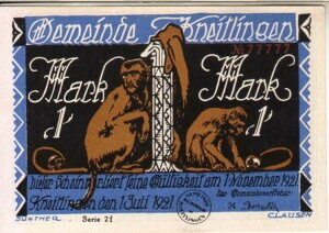 �h�C�c �h�C�c�� NOTGELD KNEITLINGEN - �B�ꖳ�� - �\���b�h S/N 77777! ��!!!