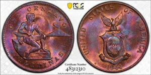 AJ - 1944-S - tBs 1 CENTAVO 1Zg - PCGS-MS65RB - C[O - 펞 񎟐E