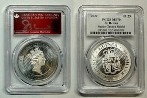 1/13 �X�U���i�E�u�����g PCGS MS70 �Z���g�w���i �X�y�[�h �M�j�A �V�[���h 1.25�I���X �V���o�[