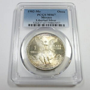 1982�N Mo PCGS MS67 ���L�V�R - �g�[���t�� 1�I���X �V���o�[ ���x���^�b�h �I���T �R�C�� #55378B