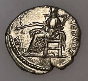 帝国 セプティミウス・セウェルス PAX 付き 西暦 196 年 ローマ造幣局 古代ローマ銀貨 D234