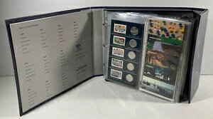 米国郵便局の州制記念25セント硬貨と切手コレクション50枚。