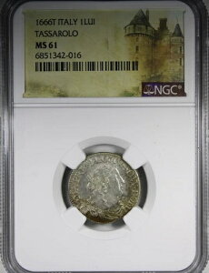 1666 T �C�^���A 1 ���C�W�[�m�E�^�b�T���[�� NGC MS61 ���C�g�g�[�� �R�C�� �V���o�[