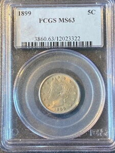 1899年 5C リバティ "V" ニッケル PCGS MS63