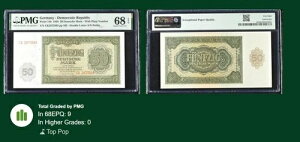 1948�N �h�C�c���勤�a�� 50 �}���N P# 14b PMG 68 EPQ GEM UNC TOP POP!