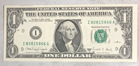 希少 1988年 A $1.00 ミネアポリス フォートワース I-A ブロック 未流通