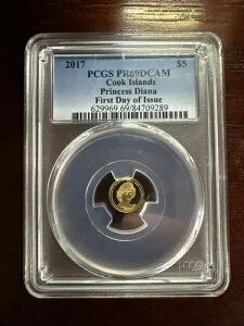 2017�N 5�h�� �N�b�N���� �_�C�A�i�� �S�[���h 1/100�I���X PCGS PR69 DCAM FDOI ��� C1319