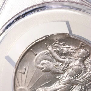 1936年製 ウォーキング・リバティ 50セント PCGS認定 MS63 ミントエラー リムクリップ